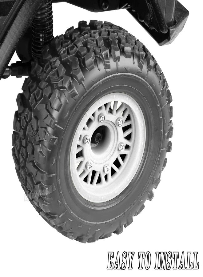 BRCatWPark 12mm/14mm/17mm Hex RC Truck Tires for Slash 2WD 4×4,Arrm a Senton,Axia1,Rc 4wd,Red cat,RC Short Course Truck Wheels and Tires,White - Image 3